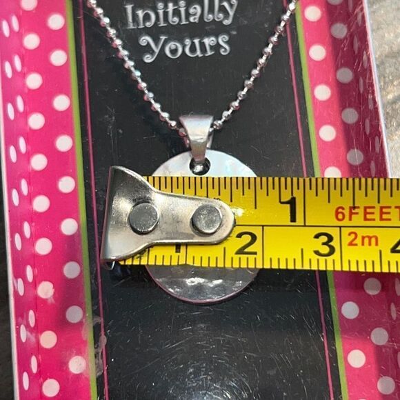 Initial necklaces Sterling silver finish  16 in chain w/2 in extender NIB - Picture 5 of 7
